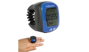 Pedómetro c/indicador de freq cardíaca c/suporte tipo anel