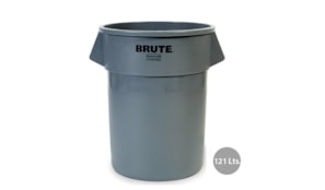 Contentor 121Litros s/Tampa Redondo Brute Cinza