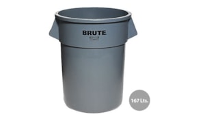 Contentor 167Litros s/Tampa Redondo Brute Cinza