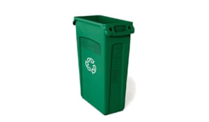Contentor 87Litros s/Tampa c/Canais Vent Slim Jim Verde