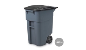 Contentor 189,3Litros c/Rodas c/Tampa Brute Cinza
