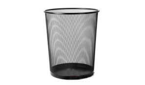 Caixote para lixo em rede metalica 265x285mm Preto