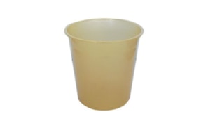Cesto Papeis Plastico 15 Litros Amarelo Transparente