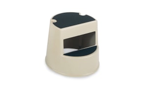 Tamborete/Escadote Plastico 2 Niveis 33cm Bege