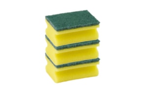 Esponja Salva Unhas (Block Service)  Amarelo/Verde Pack 3un