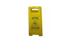 Sinal Chao Molhado Plastico Amarelo