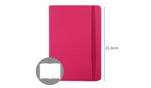 Bloco Notas Liso 21,5x14,5cm Semi Pele Rosa 116 Flh (agenda)