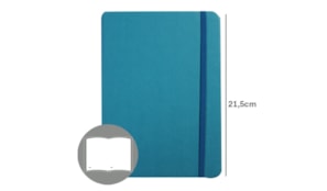 Bloco Notas Liso 21,5x14,5cm Semi Pele Azul 116Fls (agenda)