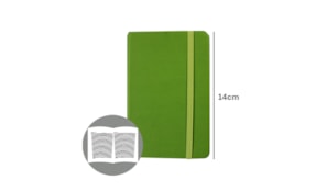 Bloco Notas Pautado 14x9cm Semi Pele Verde 116 Flh agenda