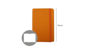 Bloco Notas Liso 14x9cm Semi Pele Amarelo 116 Folhas