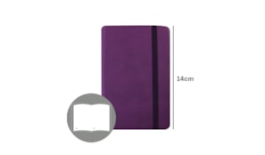 Bloco Notas Liso 14x9cm Semi Pele Roxo 116 Folhas