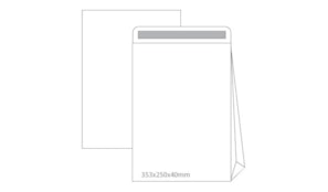 Envelopes Saco 353x250x40  Branco c/Fole Lado Cx500un