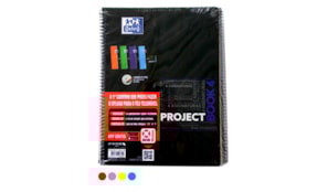 Caderno Espiral Oxford Project A4 Pautado Cor Sort Pack5un