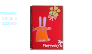 Caderno Espiral Capa Dura Flutterbys A4 Quadriculado 80 Fls