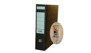 Pasta Arquivo Almaco  L80 350x290 s/Cx. Marmor Preto - 1un