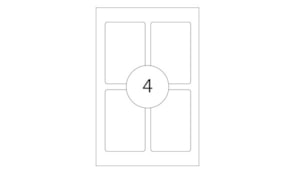 Etiquetas 53x82mm Apli 10 Folhas 40un Branco