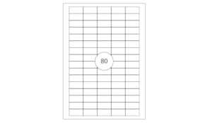 Etiquetas Removiveis 35,6x16,9mm 25 Folhas A4 2000un