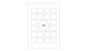 Etiquetas 24x24mm Apli 10 Folhas Branco 240un