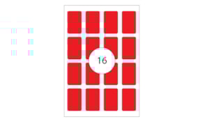 Etiquetas 25x40 Apli 8 Folhas A5 128un Vermelho
