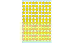Etiquetas Redondas 08mm Amarelo Herma1841  540un