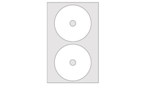 Etiquetas 117mm Multi3 para CD ou DVD 100 folhas 200un