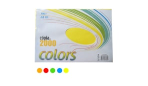 Papel Fotocopia A4 80gr 5 Cores Intensas 5x20=100 Folhas