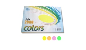 Papel Fotocopia A4 80gr 4 Cores Fluorescentes 4x25=100Fls