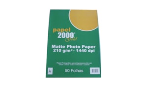 Papel 210gr Fotografico Matte  A4 p/ InkJet 50Fls