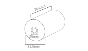 Rolo Papel 82,5x240x25-1un