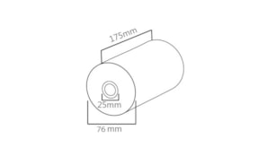 Rolo Papel Termico 76x175x25 - 1un
