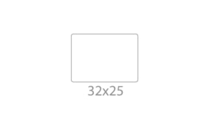 Etiquetas 32x25mm ZEBRA Papel  MatePremium 2000T  Rolo 12x