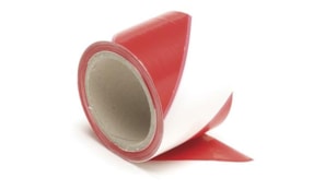 Fita Não Adesiva Sinalização Branco/Vermelho 80mmx100mts