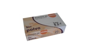 Luvas Vinil s/ Pó Super Finas Tamanho S Pack 100un