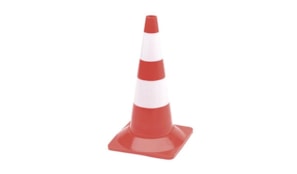 Cone Seguranca Branco/Vermelho 50cm