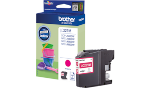 Tinteiro Brother LC221M Magenta 3,9ml 260 Pág.