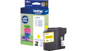 Tinteiro Brother LC221Y Amarelo 3,9ml 260 Pág.