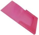 Porta Documentos Plast Transp A4 25mm C/Elast Rosa