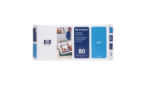 Cabeça Impressão + Kit Limpeza HP 80 Azul C4821A 17ml