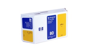 Tinteiro HP 80 Amarelo C4848A 350ml 4400 Pág.